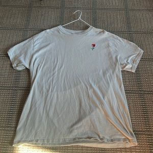 Riot Society Beige tee with Embroidery Rose